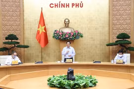 Thủ tướng Phạm Minh Chính chủ trì cuộc họp. (Ảnh: Dương Giang/TTXVN)