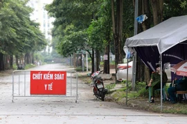 Một chốt kiểm soát y tế. (Nguồn: TTXVN)