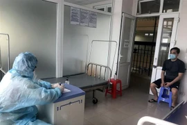 Cơ quan chức năng làm việc với Đào Duy Tùng. (Ảnh: TTXVN phát)