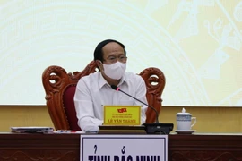 Phó Thủ tướng Chính phủ Lê Văn Thành phát biểu tại buổi làm việc. (Ảnh: Thái Hùng/TTXVN)