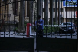 Trụ sở Bộ Giao thông Vận tải đã tạm thời đóng cửa. (Ảnh: Hoàng Hiếu/TTXVN)