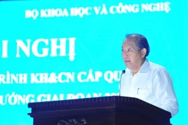 Phó Thủ tướng Thường trực Chính phủ Trương Hòa Bình phát biểu chỉ đạo. (Ảnh: Minh Đức/TTXVN)
