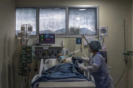 Nhân viên y tế điều trị cho bệnh nhân tại bệnh viện ở Rio de Janeiro, Brazil ngày 5/3/2021. (Ảnh: AFP/TTXVN)