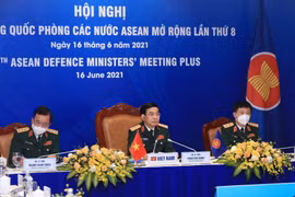 Bộ trưởng Bộ Quốc phòng Phan Văn Giang dự Hội nghị Bộ trưởng Quốc phòng các nước ASEAN mở rộng (ADMM+) lần thứ 8. (Ảnh: Trọng Đức/TTXVN)