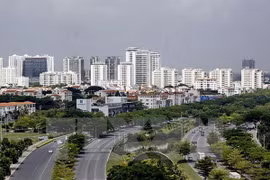 Một góc Khu đô thị Phú Mỹ Hưng. (Ảnh: Thế Anh/TTXVN)
