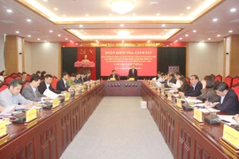 Quang cảnh buổi làm việc tại tỉnh Sơn La. (Ảnh: Nguyễn Cường/TTXVN)
