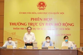 Ông Trần Thanh Mẫn, Ủy viên Bộ Chính trị, Phó Chủ tịch Thường trực Quốc hội chủ trì phiên họp. (Ảnh: Phương Hoa/TTXVN)