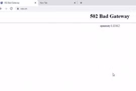 Thời điểm diễn ra tấn công mạng, độc giả không thể truy cập vào trang web của báo VOV. (Ảnh: VOV)
