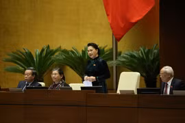 Chủ tịch Quốc hội Nguyễn Thị Kim Ngân phát biểu. (Ảnh: Dương Giang/TTXVN)