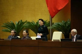 Chủ tịch Quốc hội Nguyễn Thị Kim Ngân phát biểu. (Ảnh: Dương Giang/TTXVN)