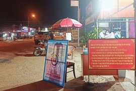 Chốt kiểm soát phòng chống dịch COVID-19 trên địa bàn huyện Đam Rông. (Nguồn: Báo Lâm Đồng)