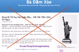 Phạm Thành xuyên tạc trên blog Bà Đầm Xòe