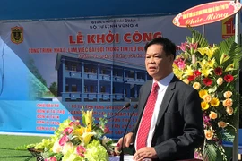 Ông Huỳnh Tấn Việt, Ủy viên Trung ương Đảng, Bí thư Đảng ủy Khối các cơ quan Trung ương phát biểu. (Nguồn: Báo điện tử Đảng Cộng sản Việt Nam)