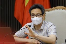 Phó Thủ tướng Vũ Đức Đam phát biểu chỉ đạo cuộc họp. (Ảnh: Nguyễn Điệp/TTXVN)