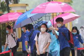 Bắc Bộ và các tỉnh từ Thanh Hóa đến Quảng Trị có mưa to do ảnh hưởng của bão số 2. (Nguồn: TTXVN)