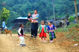 Trẻ em vùng cao. (Ảnh: Phan Tuấn Anh/TTXVN)