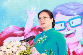 Bà Hà Thị Nga, Chủ tịch Hội Liên hiệp Phụ nữ Việt Nam. (Nguồn: TTXVN)