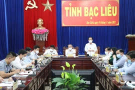 Quang cảnh buổi làm việc. (Ảnh: Nhật Bình/TTXVN)