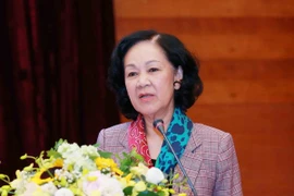 Ủy viên Bộ Chính trị, Trưởng ban Dân vận Trung ương Trương Thị Mai. (Nguồn: TTXVN)