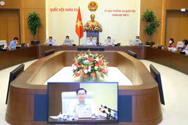 Chủ tịch Quốc hội Vương Đình Huệ phát biểu. (Ảnh: Nguyễn Điệp/TTXVN)