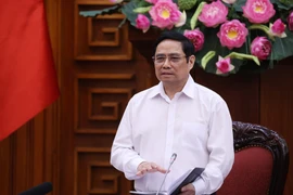 Thủ tướng Phạm Minh Chính, Trưởng Ban Chỉ đạo Quốc gia phòng, chống dịch COVID-19 phát biểu kết luận cuộc họp. (Ảnh: Dương Giang/TTXVN)