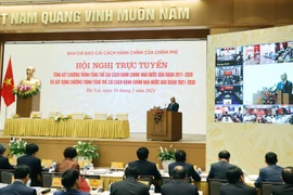 Thủ tướng Nguyễn Xuân Phúc phát biểu chỉ đạo. (Ảnh: Thống Nhất/TTXVN)