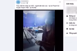 Hình ảnh người dân phản ánh có nhiều cán bộ tụ tập ăn uống ngay tại chốt kiểm dịch xảy ra trên địa bàn xã Thạch Xá (huyện Thạch Thất, Hà Nội) lan truyền trên mạng xã hội.