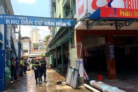 Hiện trường vụ cháy. (Ảnh: TTXVN phát)