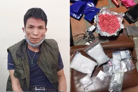 Đối tượng Phạm Văn Huỳnh và tang vật thu giữ. (Nguồn:Nguyễn Hưng/CAND)