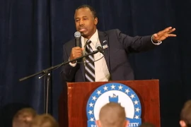 Ứng cử viên Ben Carson phát biểu trong chiến dịch vận động tranh cử ở Baltimore, bang Maryland ngày 1/3. (Nguồn: AFP/TTXVN)
