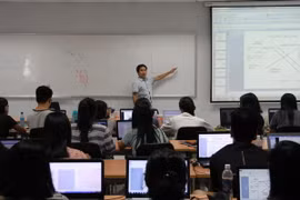 Một lớp học của sinh viên Trường Đại học Việt Đức. (Ảnh: Hải Âu/TTXVN)