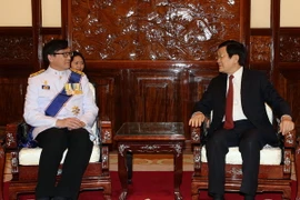 Chủ tịch nước Trương Tấn Sang tiếp Đại sứ Thái Lan tại Việt Nam, ngài Manopchai Vongphakdi đến trình Quốc thư. (Ảnh: Nguyễn Khang/TTXVN)