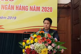 Ong Phạm Tiến Dũng, Vụ trưởng Vụ Thanh toán Ngân hàng Nhà nước tại buổi họp báo. (Ảnh: T.H/Vietnam+)