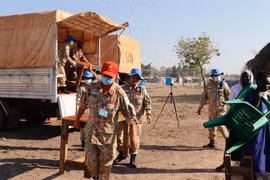 Lính mũ nồi xanh Việt Nam tổ chức hoạt động quân-dân tại Nam Sudan