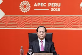 Chủ tịch nước Trần Đại Quang dự khai mạc Hội nghị các nhà lãnh đạo các nền kinh tế thuộc APEC Peru 2016. (Ảnh: Nhan Sáng/TTXVN)