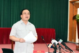 Bí thư Thành ủy Hà Nội Hoàng Trung Hải. (Ảnh: Nguyễn Văn Cảnh/TTXVN)