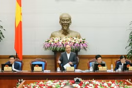 Thủ tướng Nguyễn Xuân Phúc chủ trì phiên họp. (Ảnh: Thống Nhất/TTXVN)