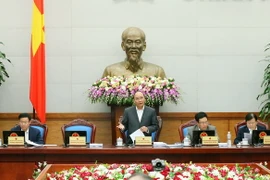 Thủ tướng Nguyễn Xuân Phúc chủ trì phiên họp. (Ảnh: Thống Nhất/TTXVN)