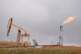 Máy bơm dầu ở Williston, Bắc Dakota, Mỹ. (Nguồn: AFP/TTXVN)