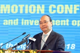 Thủ tướng Nguyễn Xuân Phúc phát biểu chỉ đạo tại hội nghị. (Ảnh: Thống Nhất/TTXVN)