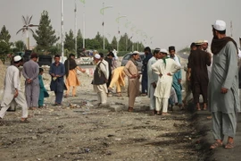 Hiện trường một vụ nổ ở tỉnh Nangarhar, Afghanistan ngày 17/6. (Nguồn: THX/TTXVN)