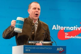 Tổng thư ký đảng AfD Harald Vilimsky trong cuộc họp tại Osterhofen, miền nam Đức ngày 14/2. (Nguồn: AFP/TTXVN)