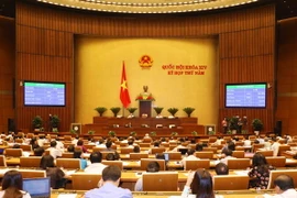 Quốc hội thông qua toàn văn Luật Quốc phòng (sửa đổi). (Ảnh: Phương Hoa/TTXVN)