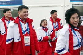 Các vận động viên Triều Tiên tại Gangneung, Hàn Quốc ngày 2/2 dự Olympic PyeongChang 2018. Ảnh minh họa. (Nguồn: Yonhap/TTXVN)