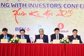 Thủ tướng Nguyễn Xuân Phúc và các đại biểu tại Hội nghị. (Ảnh: Thống Nhất/TTXVN)