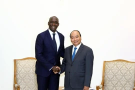 Thủ tướng Nguyễn Xuân Phúc tiếp ông Makhtar Diop, Phó Chủ tịch Ngân hàng Thế giới. (Ảnh: Thống Nhất/TTXVN)
