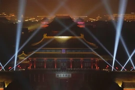 Ánh sáng lung linh tại Tử Cấm Thành ở Bắc Kinh, Trung Quốc.