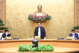 Thủ tướng Phạm Minh Chính chủ trì Phiên họp Chính phủ thường kỳ tháng 11/2021. (Ảnh: Dương Giang-TTXVN)