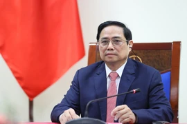 Thủ tướng Phạm Minh Chính điện đàm với Thủ tướng Hà Lan Mark Rutte. (Ảnh: Dương Giang/TTXVN)