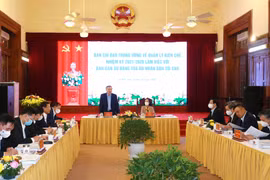 Quang cảnh buổi làm việc. (Ảnh: Phương Hoa/TTXVN)